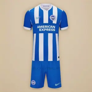 Brighton & Hove Albion 2025/26 Home and Away Full Set Soccer Kit, Premium Fabric Match Style Set 9