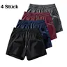 Men's four piece home shorts set, featuring a simple and comfortable style, elastic waistband, and a multicolor combination. Suitable for practical men who value everyday comfort at home and light physical activity.