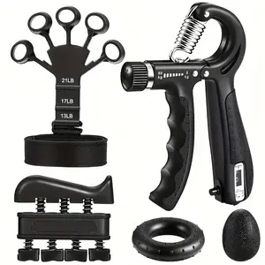 5-Pack Hand Grip Trainer Set, Finger Exercise Tool, Hand Extender, Forearm Ring, Muscle Building, No Electricity Required