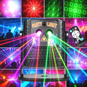Party lights, Dj disco lights, stroboscopic laser projection lights, portable sound activation and remote control, festival birthday small gifts, family gatherings, Christmas and Halloween, barbecue parties, camping, karaoke, dance atmosphere lights