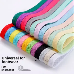 8mm High-Quality Colorful Single-Layer Flat Shoelaces, Sports Shoes, Canvas Shoes, Basketball Shoes, White Sneakers Shoelace Strings Pair, Bringing Superior Comfort and Fashion Sense Footwear Bridal Bedroom Hip