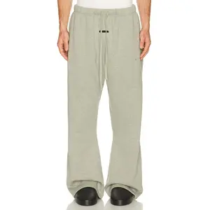 Fear of God ESSENTIALS Signature Flare Sweatpant in Concrete Heather & Dark Concrete Heather