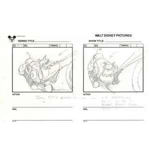 Chip n Dale Rescue Rangers Original Production Animation Storyboard Walt Disney FIRST EPISODE 1988 A25