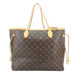 Pre-owned Louis Vuitton Canvas Tote Bags Neverfull GM Monogram Tote Bag Brown