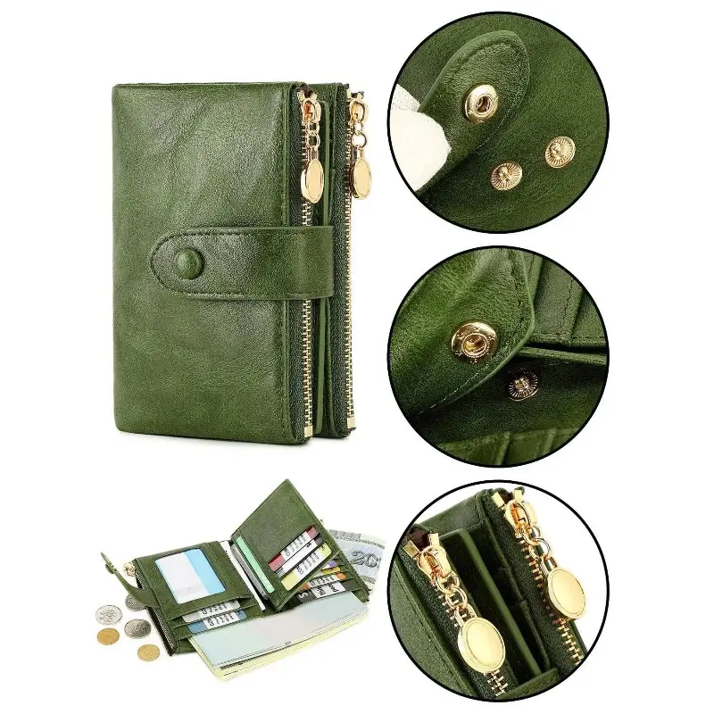 Chic Retro Bifold Wallet for Women RFID Blocking Multi Card Slots Versatile & Lightweight Purse  Stylish & Functional Ideal for Everyday Use & Fashionable Girls
