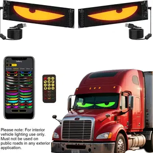 2 Pcs Flexible LED Devil Eye Lights, High-Brightness USB-Powered, Programmable Text Patterns, APP/remote Control, Shop Decor, Holiday Gift
