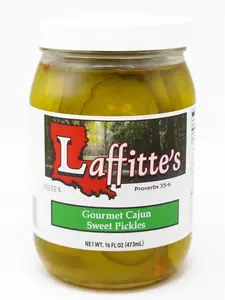 Laffitte's Gourmet Cajun Sweet Pickles 16 oz Jar Crunchy (1 Jar)