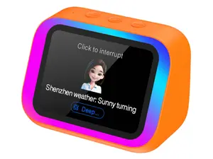 COTTONHK Smart AI Voice Assistant Screen Speaker, Multi-Language Dialogue Translation, Bluetooth 5.4 Wireless Music Player, Digital Photo Frame Smart Alarm Clock with Hands-Free Calling