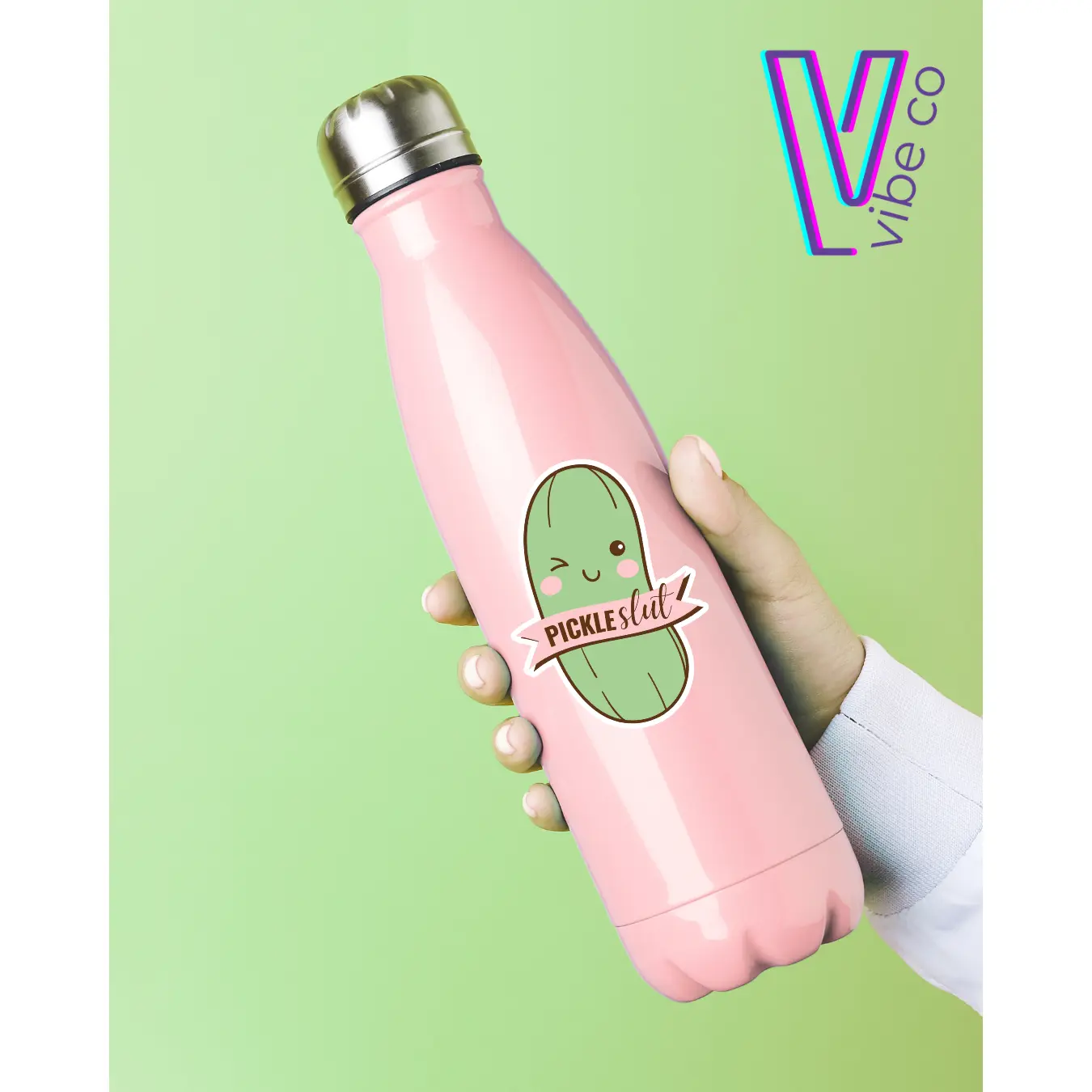 Pickle Slut Die-Cut Stickers | Cute Laptop Decor, Fun Gift for Foodies, Stickers for Water Bottles, Quirky Home Decor