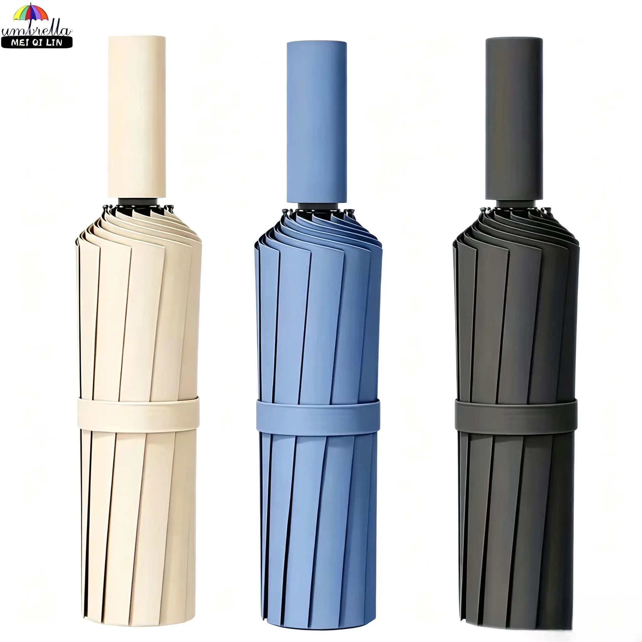 Portable Compact Folding Umbrella - Automatic 1-Handed Opening, Windproof Waterproof, UPF50+ Sun & Rain Protection, Backpack-Friendly, Unisex for Men & Women