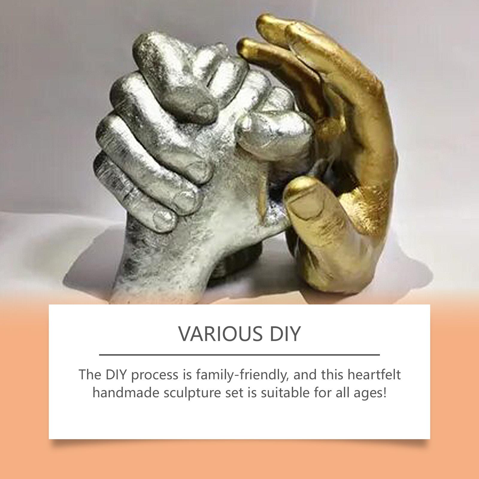 Dowmoo 3D Plaster Model Set Hand Mold Powder Clone Powder 3D Hand Model Making Model Plaster Hand Mold