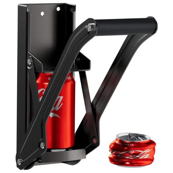 Can Crusher for Recycling -16oz Metal Heavy Duty Wall Mounted Smasher for Aluminium Seltzer Beer and Soda Cans bottles for Recycling Gadget for home