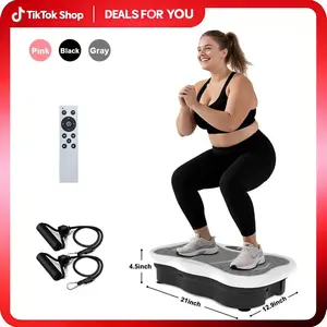 HopHorse Adjustable Speed Vibration Plate – Quiet Home Exercise Equipment for Full Body Fitness, Multifunctional Walking Pad & Pedal Exerciser Alternative, Power Vibration Plates for Workout & Muscle Toning | Black Friday & Cyber Monday Deal