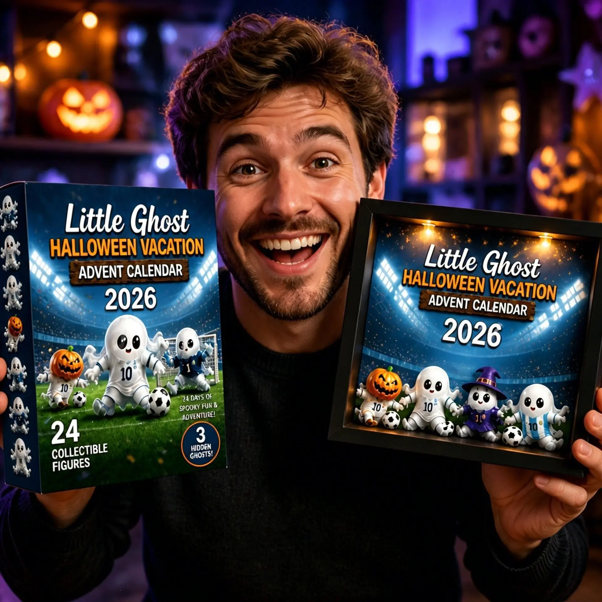 Advent Calendar 2026 Football Ghosts Halloween Advent Calendar S
