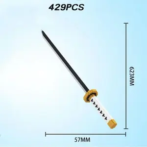 Samurai Sword Building Blocks Ninja Blade Katana Japanese Anime Butterfly Nichirin Knife Bricks Children Toys for Adult
