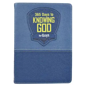 365 Days To Knowing God For Guys Book, Faux Leather