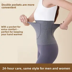 Thermal Velvet Waist Support Belt for Women, Belly Warmer, Stomach Warmer, Stomach Protection Artifact, Cold-Proof Heating Waist Belt