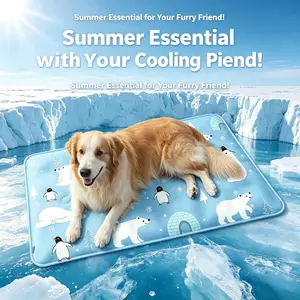 Upgraded Self Cooling Gel Dog Mat Non-Toxic Waterproof Washable Scratch Resistant Ice Pad No Freeze Portable Cool Bed for Small Medium Large Dogs Cats, Fit Crate Sofa Car Indoor Outdoor Summer Heat Relief Pet Cooling Cushion