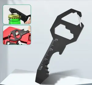 Stop Carrying a Heavy Toolkit! This Tiny Key Multi-Tool Does It All - Bottle Opener, Screwdriver, Wrench & Ruler in One - Perfect for EDC, Camping, and Emergency Use