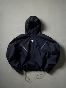 Men's Casual Tech Raincoat, Outdoor Waterproof Lightweight Design, Graphic Long Sleeve, Perfect for Daily Wear and Travel Essential J Jacket Outerwear