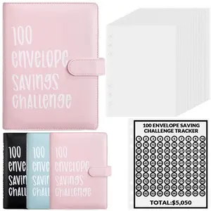 100 Envelope Saving Challenge Binder – Budget Binder & Money Organizer with Income Tracker, Budget Planner Book for Cash Budgeting, Perfect for Students, Families & Beginners Managing Finances, Great Birthday or Holiday Gift.Easter Day Gift