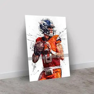 Bo Nix Poster, Denver Broncos, Poster Print Unframed, Wall Art Print, Kids Decor, Man Cave Gift, Sports Art