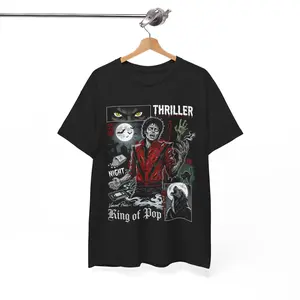 Michael Jackson Thriller Zombie Graphic Tee, King of Pop Retro MJ Music T-Shirt, a Perfect Gift for Fans