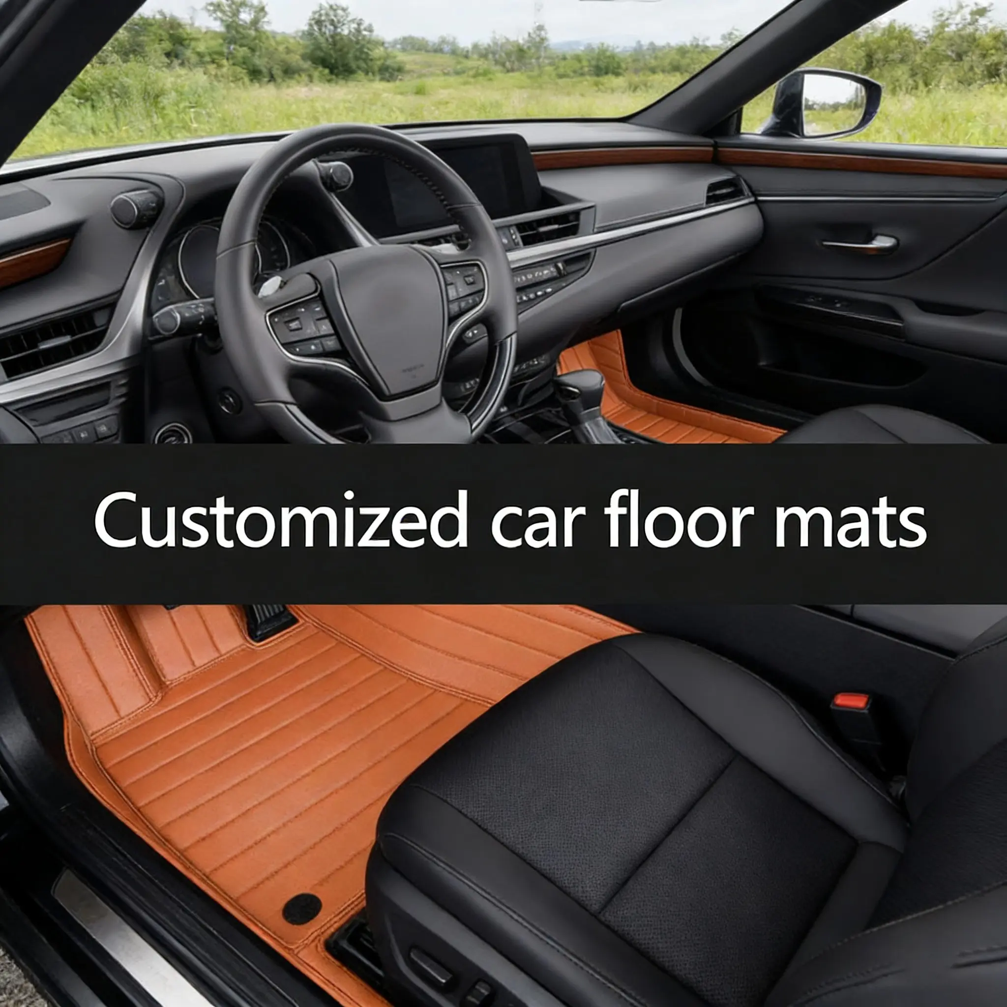 Car Floor Mat, Car Floor Mats All Weather, Weather Tech Mats For Cars, Car Foot Mats, For VW Golf 5 gti 2004~2008 Honda City 2008~2012 Left/Right-hand Drive Auto Interior Accessories Stripe Styling Carpet Waterproof Design Full Coverage