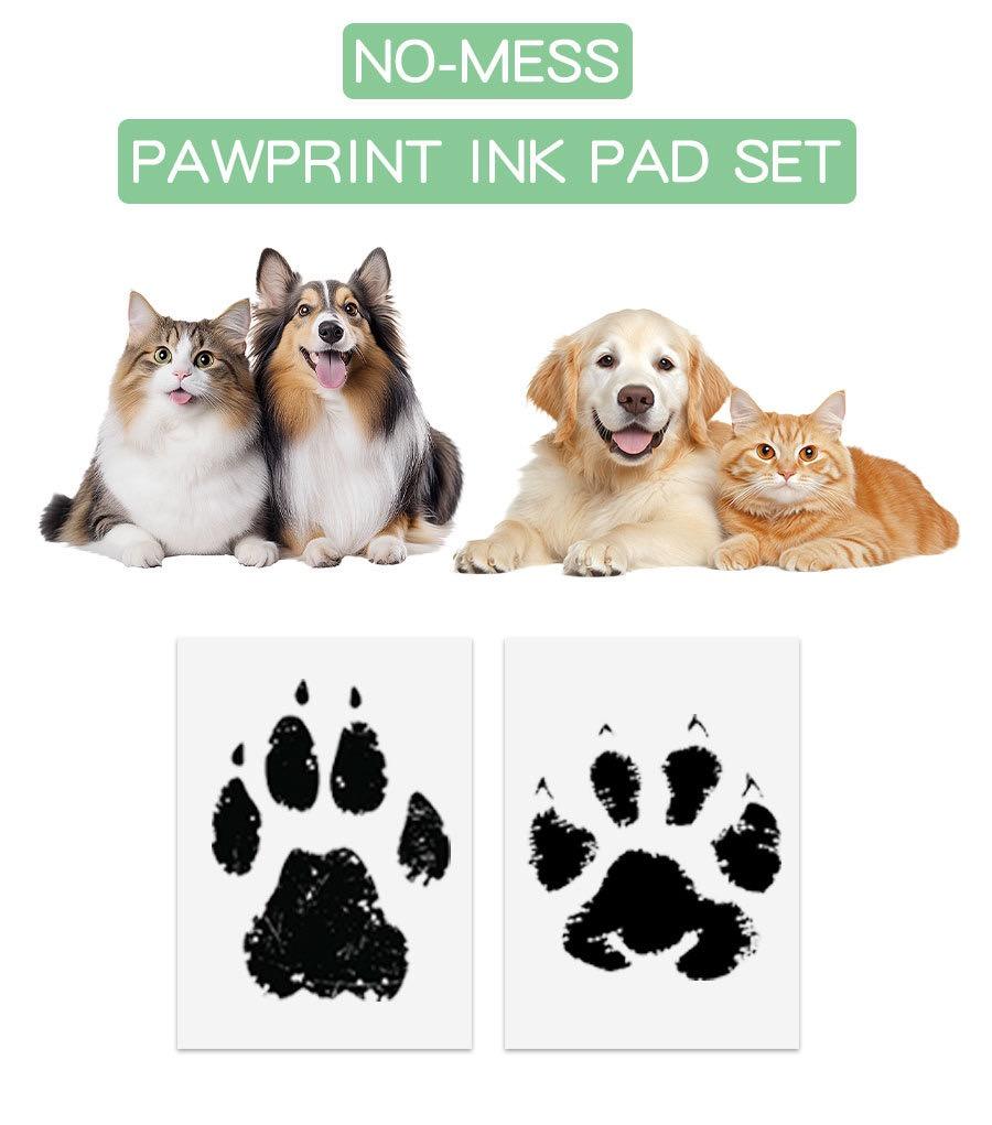 Pet inkpad set, quick-drying, commemorative gift, black, safe material, quick-drying, easy to use (black)