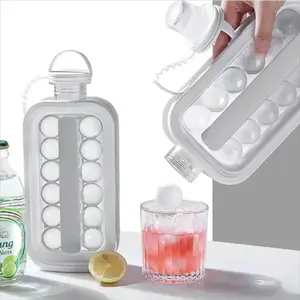 2 x 1 Portable Ice Puck Maker, Whiskey Ice Puck Moulds for Cold Drinks such as Coffee, Drinks, Water, Juice etc Kitchen Silicone Utensils