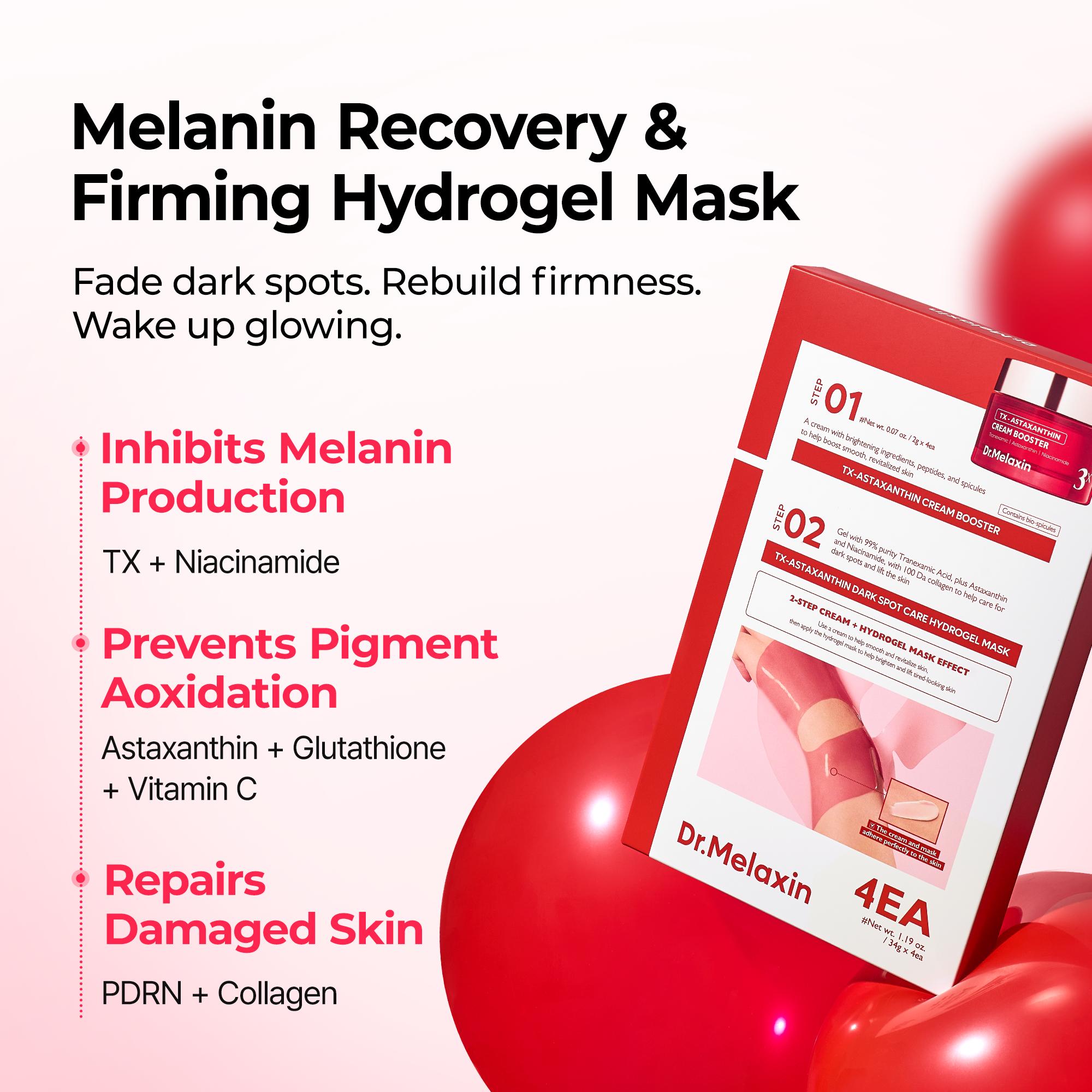 [Dr.Melaxin Official] Triple Power Hydrogel Mask Set with TX Astaxanthin, Cactox, Calcium Bonding, Fade Dark Spots, Rebuild Firmness & Wake Up Glowing