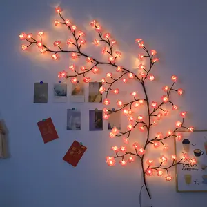 LED Branch Light Vine Lamp Cherry Blossom Atmosphere Indoor Decoration Shaped Light Bendable Ambiance Color Changing LED Lights Led Ambient Light