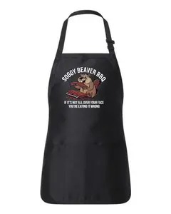 Soggy Beaver BBQ - BBQ Chef Cooking Apron, Versatile Design with adjustable strap