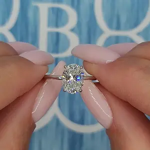 Zircon 2CT Four Prong Ring For Women Original Wedding Ring