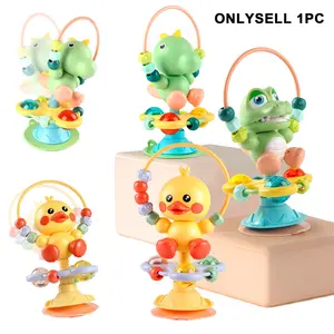 1Pack Baby High Chair With Suction Cups, Dining Table Rattles Toy, Soothing Interactive Grip Toy, Baby Teething Toy, Animal Rattle, Gift For Infants Boys Girls