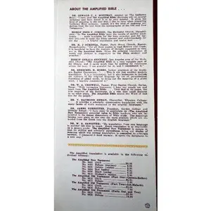 USED-Amplified Bible, Containing the Amplified Old Testament & the Amplified New Testament by Zondervan Publishing House (Hardcover)