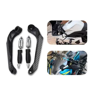 Universal Motorcycle Handlebar Covers, Waterproof Carbon Fiber Brake Lever Guards, 2-Piece Set, Durable Motorbike Accessories, Motocross Accessories