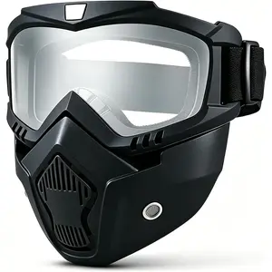 Paintball Mask Anti Fog,Tactical Full Face Mask Ski Mask Goggles Detachable Adjustable,Motorcycle Riding Face Protection