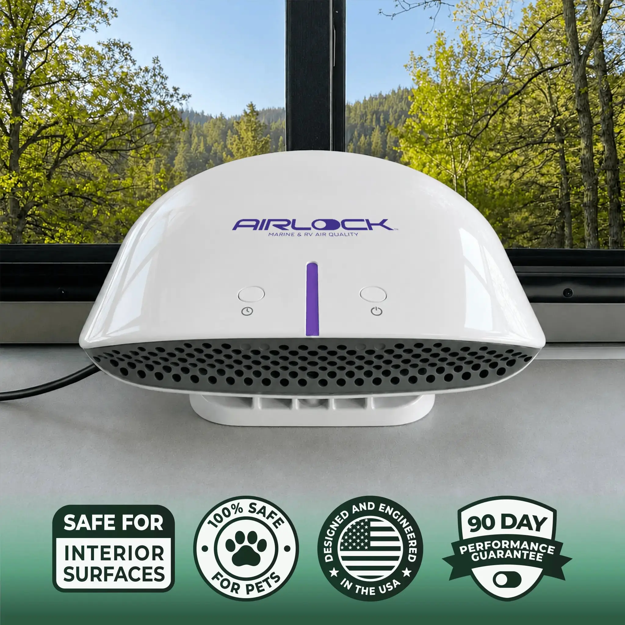 AIRLOCK Voyage – Small-Space RV Air Purifier | Fresh Air for Bathrooms, Kitchens & Sleep Areas | Simple, Maintenance-Free Odor Control