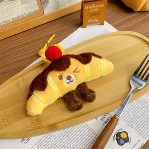 Cute Chef Hat Keychain Bag Charm, Realistic Croissant Chocolate Keychain, Perfect for Hanging on Bags, Small Accessory for Outing