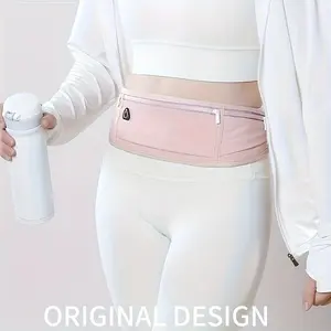 Adjustable Unisex Sports Mini Waist Pack with 3 Pockets, Headphone Jack & Secure Zipper – Perfect for Running, Trail Running, Hiking & Gym