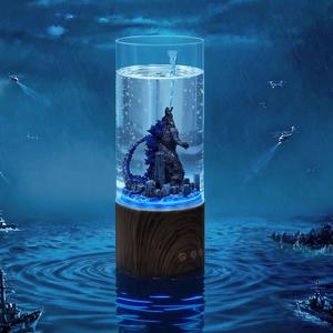 Monster Decorative Lamp, Color-Changing Night Light with Rotating Water Effect - Ambiance Table Lamp Classic Movie-Themed Decor, Perfect for Bedrooms, Parties, or Collector's Displays