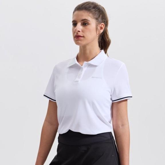 3 Pack Women's Polo Short-Sleeve Shirts 3 Buttons Collared Activewear Uniform Tops Moisture-Wicking T-Shirts for Work & Casual Golf T Shirt Tennis Tops Breathable Comfortable Sports  Women's Polo Athleisure compression shirts men