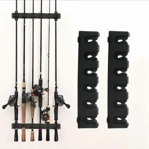 Wall Mounted Fishing Rod Holder, 1 Set Horizontal Wall Mounted Fishing Rod Display Rack, Fishing Rod Storage Rack, Fishing Accessories, Fishing Equipment