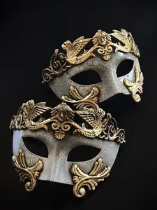 Gladiator Crackle Mask - Gold