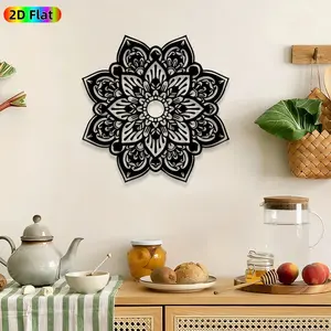 1pc Mandala Flower Metal Wall Art, Intricate Mandala Wall Sculptures Mural, Artistic Metalwork, Intricate Craftsmanship, Perfect for Diwali, Housewarming Decor, Perfect for Living Room Bedroom Bohemian Decor, Ideal Gift for Mandala Enthusiasts.
