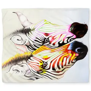 360 stand Vibrant Zebra Print King Size Duvet Cover - Animal Art Microfiber Bedding, Machine Washable Modern Contemporary Home Decor (Model C1DCKSW050X1T7), Duvet Cover Set