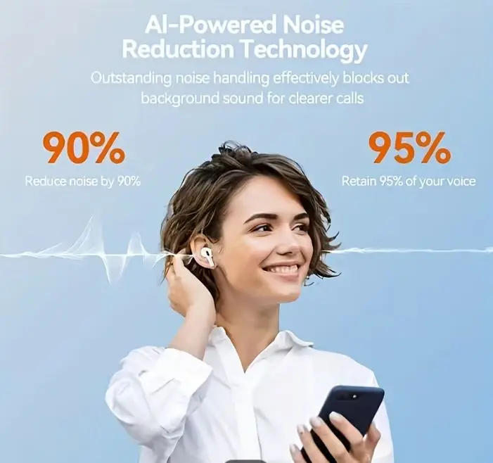 White Wireless in Ear Headphone EarBuds