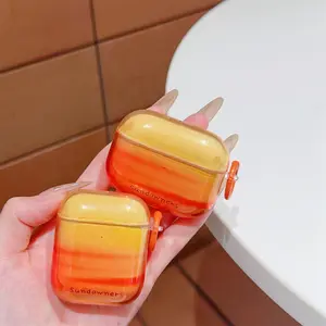 [5A11] ins artistic beauty smudged orange sunset suitable for AirPods1/3 protective case Apple airPods4 wireless bluetooth airpodspro2 new second and third generation earphone cover