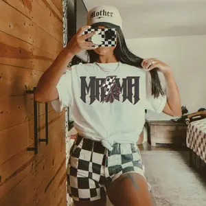 Dark Grey Edgy Jewel Mama Tee, Crewneck Sweatshirt cowgirl outfits clothes, western clothing, western outfit women tops, country concert outfits shirt Sweatshirt hoodie